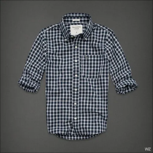 Camisa social Manga comprida Lisa e xadrez hollister