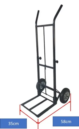 Carro Tubular Armazém Dobrável 200kg Roda Pneu E Câmara