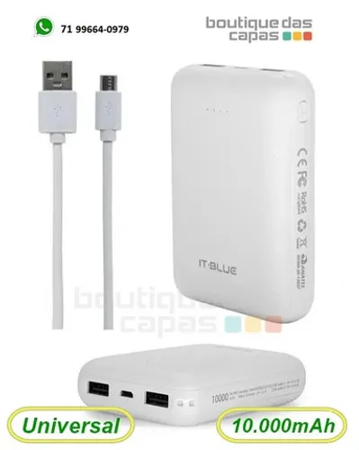 max-0528 Carregador Portátil Power Bank 10.000mah It-blue universal