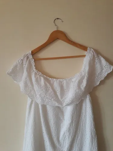 Vestido bordado branco Renner (novo) | Tam M