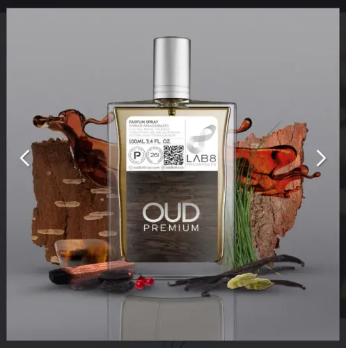 Perfume Lab8 Oud Premium 100ml Amadeirado e Licoroso Intenso e Marcante Estação Inverno