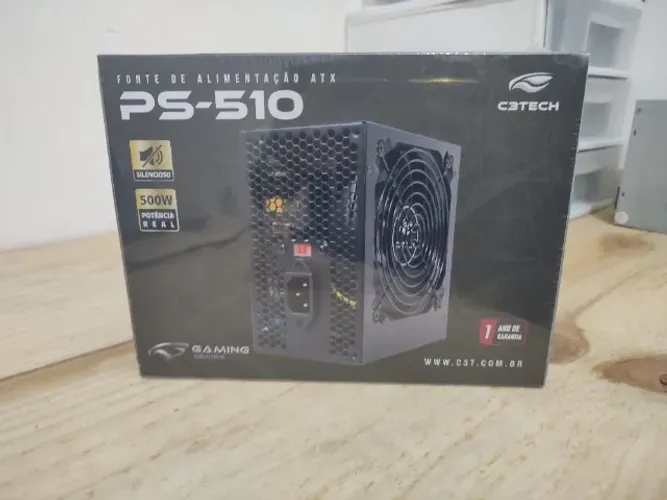 Fonte de Alimentação Gamer 500w C3TECH NOVO LACRADO FRETE GRÁTIS PARA MACEIÓ