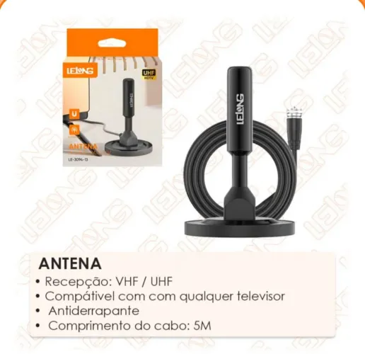Antena Digital Interna - VHF/UHF - 5 Metros