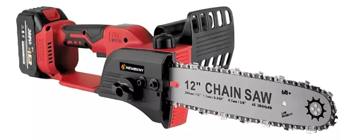 Motoserra Elétrica Eletroserra Nakan 24v Recarregável Saibro 12" Polegadas com 2 Baterias