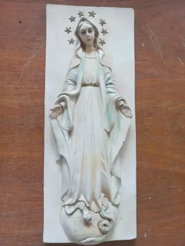 Imagem Nossa Senhora de Fatima em Gesso - RARIDADE