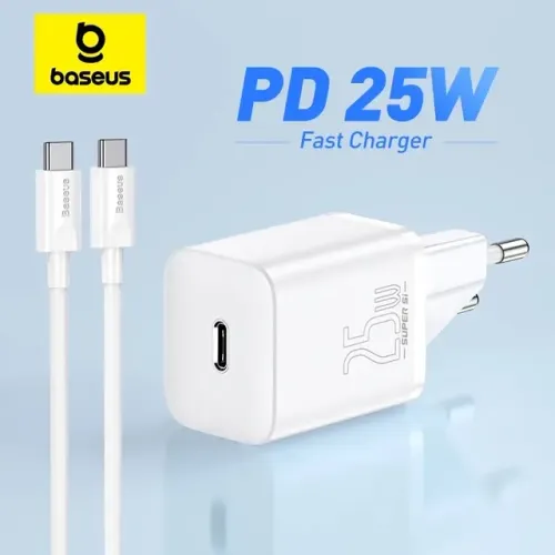 Carregador Turbo Baseus de 25w Com Cabo Tipo C