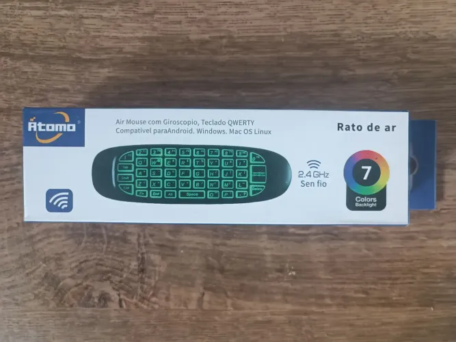 Air Mouse com Giroscópio e Teclado QWERTY