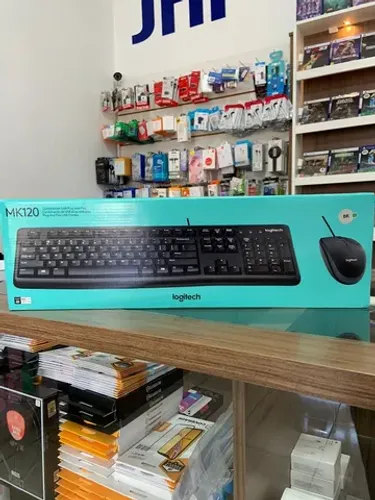 Kit Teclado e Mouse Logitech MK120 - Parcelamento sem juros - Loja Física
