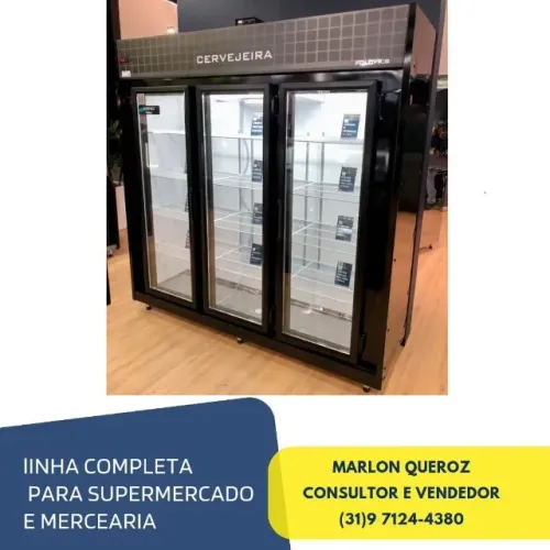 Cervejeira 3 Porta PoloFrio Preta 220v