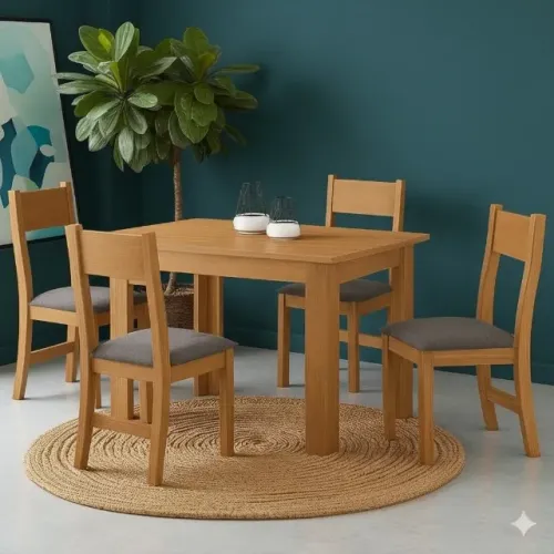 No estoque mesa de jantar na cor grafite