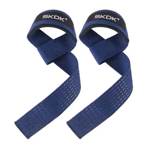 Strap Azul pares tiras de levantamento de peso antiderrapante