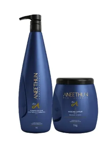 Kit Aneethun Linha A - Shampoo 1L + Máscara 1kg