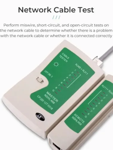 Testador de Cabo de Rede Lan Compatível RJ45 RJ11 Knup KP-M0002