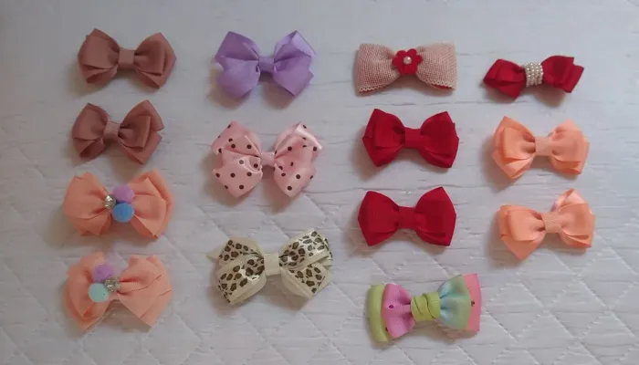 Lote de Laços de cabelo infantil artesanais