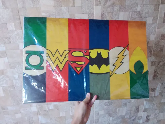 Quadro Heróis da Liga da Justiça.