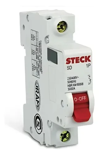 Disjuntor STECK Unipolar 25A Curva C Kit com 5