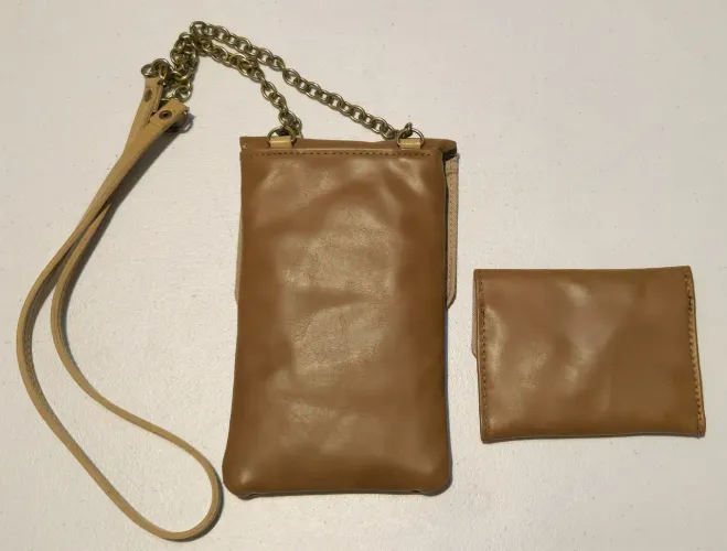Bolsa de Ombro + carteira de couro Sintético (Nunca Usados)