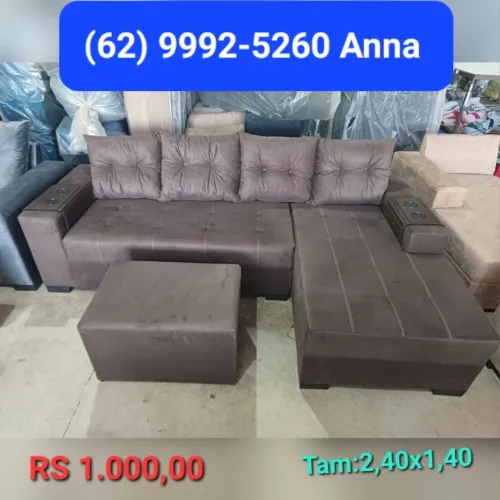 Sofá com Chaise Espuma D33?.