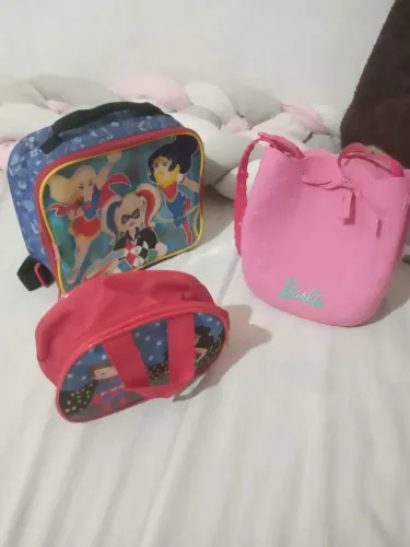 Kit de lancheira infantil menina- super heroinas