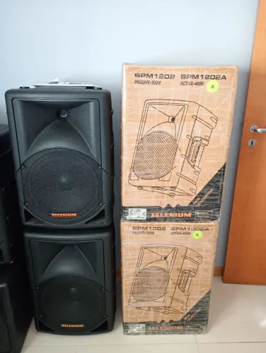 Caixas de Som Selenium Ativa e Passiva