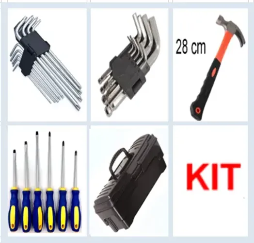 Kit (Martelo + 9 Chav Torx + 9 Chav Allen + 3 Chav Fenda + 3 Chav Philips + Maleta) z1017