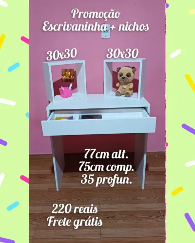 Escrivaninha com nichos - Promoção imperdível!