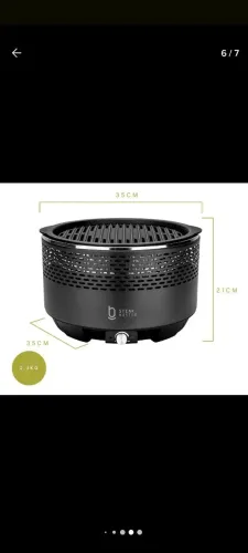 Churrasqueira a carvão sem fumaça portátil Steak Master - 35cm