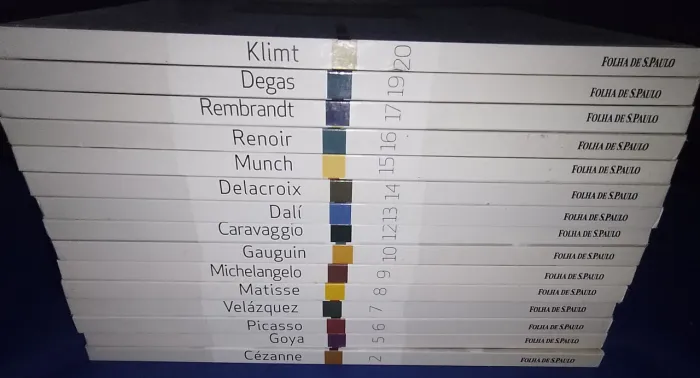 Coleção de Livros Folha Grandes Mestres da Pintura 15 Volumes <br>