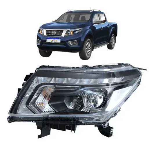 Farol Nissan Frontier 2017 2018 2019 A 2022 Mascara Negra Le Esquerdo/motorista