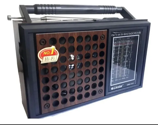 Rádio luz pilha FM/TV/AM/SW 4 Bandas - CNN-1313