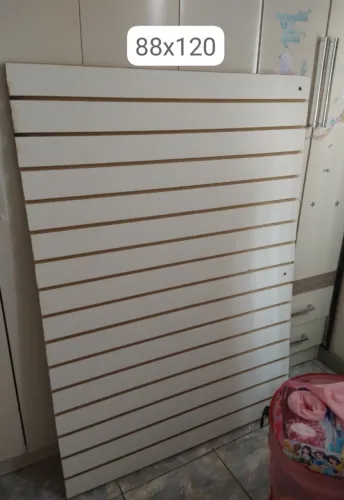 Painel Canaletado Canelado Placa Mdf Branco 88x120