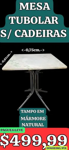 MESA SEM CADEIRAS, LEIAM: