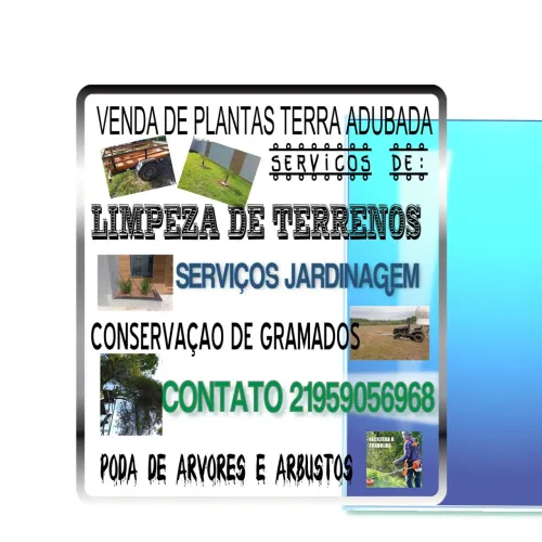 Serviço de jardinagem e limpeza de terrenos