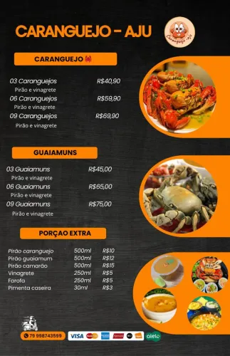 Cardápio Caranguejo - AJU