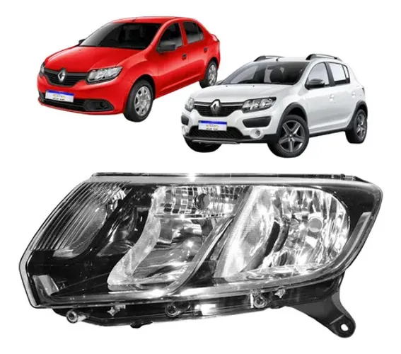 Farol Renault Sandero Logan 2015 2016 2017 2018 2019 L.e