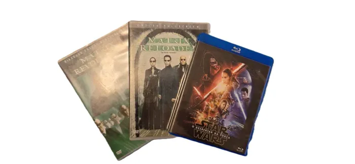 Star Wars (Bluray) / Matrix Reloaded e Revolutions (DVDs)