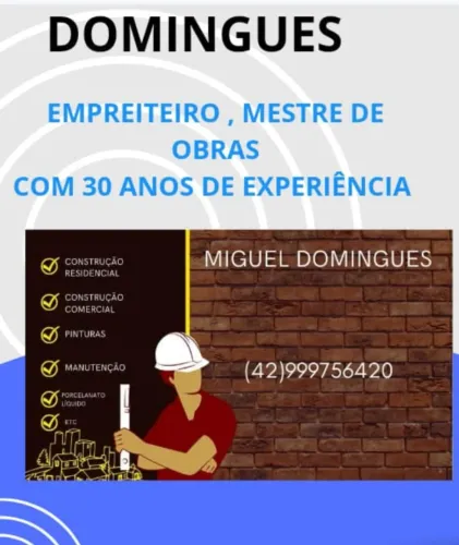 Sou pedreiro empreiteiro