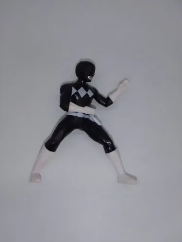 Boneco Miniatura Power Rangers Preto Hasbro 2020 7 Cms