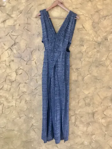 Vestido lurex preto longo com elastano 