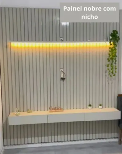 Painel ripado nobreza off white