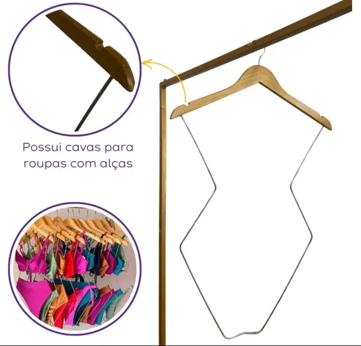 Cabide corpinho Madeira Biquínis