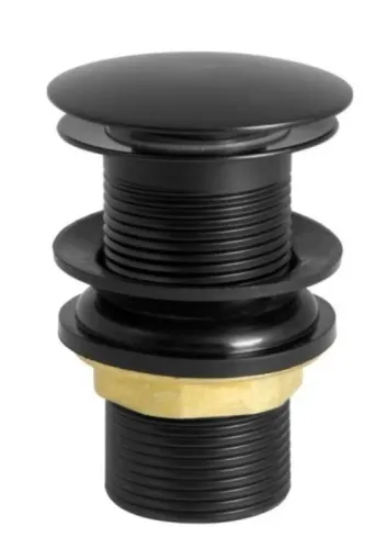 Válvula Click de Inox para Cubas (Preta Fosca)