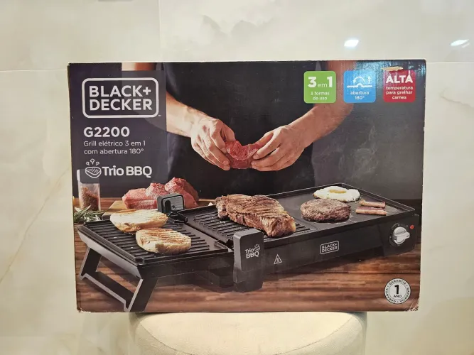 Churrasqueira Elétrica Black+Decker Trio BBQ