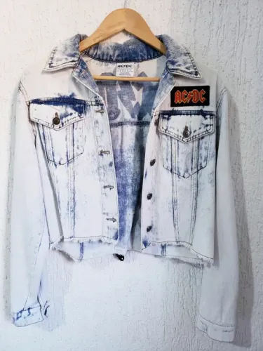 Jaqueta Jeans AC/DC Cropped