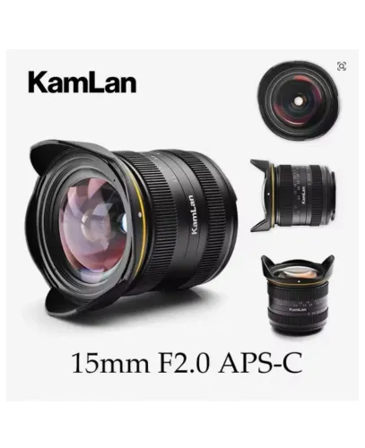 Lente EF-M KAMLAN 15mm F. 2.0 MANUAL Super Clara para Canon