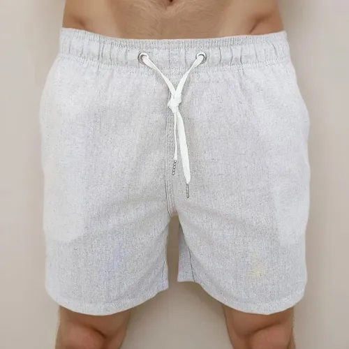Shorts Masculino de Linho plus size