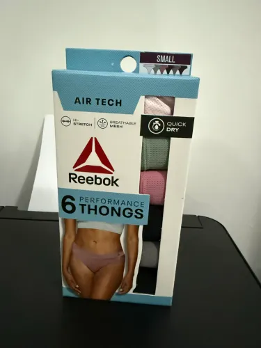 Calcinha Reebok fio dental kit com 6 Air Tech nova