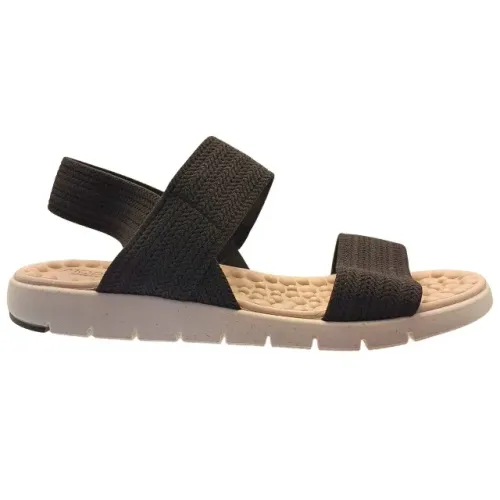 Sandalia Ortopedica Modare Feminina Elastico Massageadora Preto *745