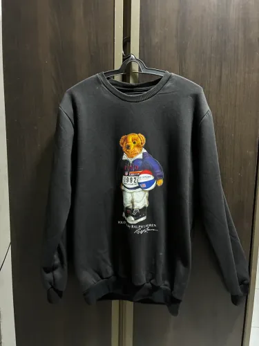 Moletom Masculino Preto Estampado Tam. P - Nunca Usado