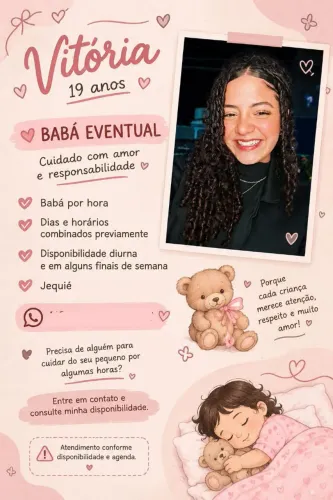 Babá com experiência - Trabalho por hora